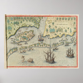 The arrival of the Englishmen in Virginia ポスター