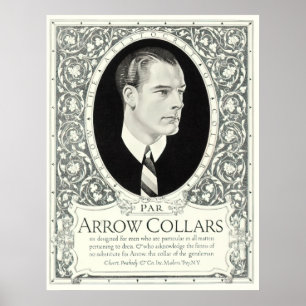 The Arrow Collar Man Vintage Fashion Ad ポスター