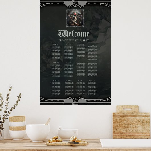  The Art Deco Tree of Life design. ポスター (キッチン)