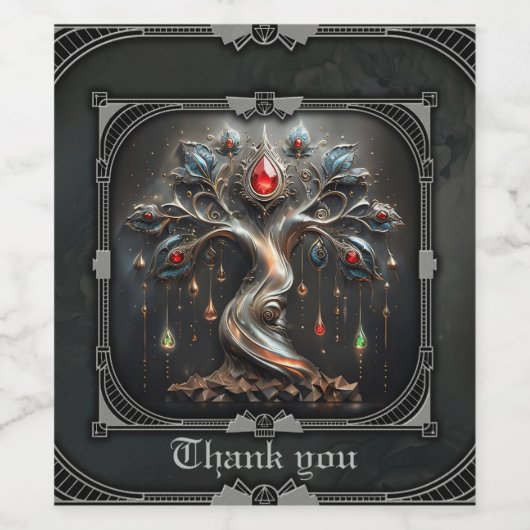  The Art Deco Tree of Life design.  ワインラベル (シングルラベル)