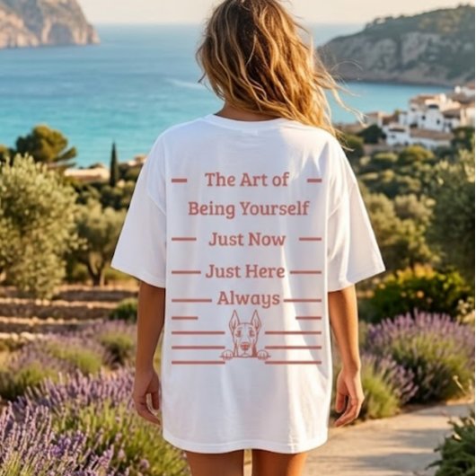 The Art of Being Yourself Mindful Dog Lover Presen Tシャツ