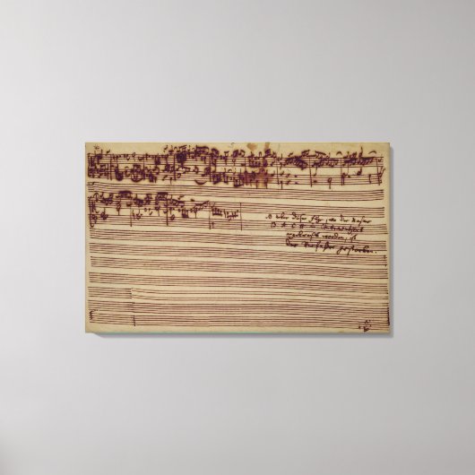 The Art of Fugueの最後のページ, 1740年代 キャンバスプリント (正面)