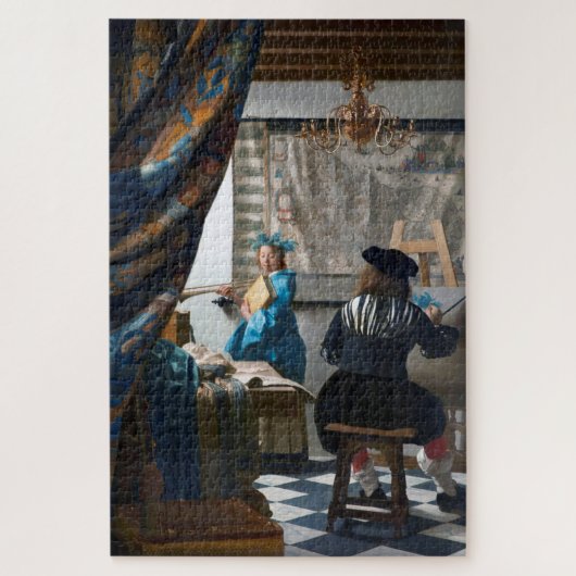The Art of Painting, Johannes Vermeer ジグソーパズル (縦)