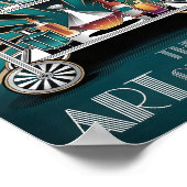 The Art of the Bar Art Deco Cocktail Cart ポスター (角)