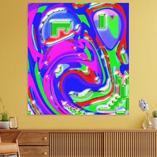 The Artist and His Flashes of Creativity キャンバスプリント (インサイチュ (リビング))