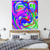 The Artist and His Flashes of Creativity キャンバスプリント (インサイチュ (寝室))