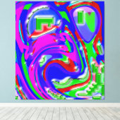 The Artist and His Flashes of Creativity キャンバスプリント (インサイチュ (ウッドフロア))