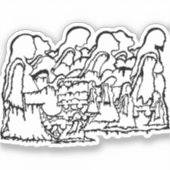 the artist_awaynowe UR LoveS b diecut 7ホラー シール (正面)