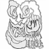 the artist_awaynowe UR LoveS bdiecut 16ホラー シール (正面)