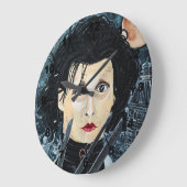 The Artist Painting by Alfred Fox ラージ壁時計 (傾斜)