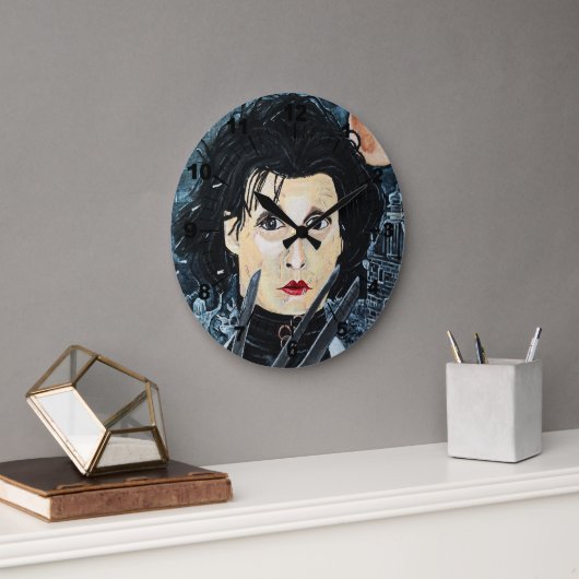 The Artist Painting by Alfred Fox ラージ壁時計 (オフィス)