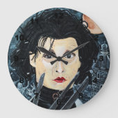 The Artist Painting by Alfred Fox ラージ壁時計 (正面)