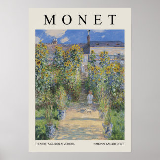 The Artists Garden At Vetheuil ポスター