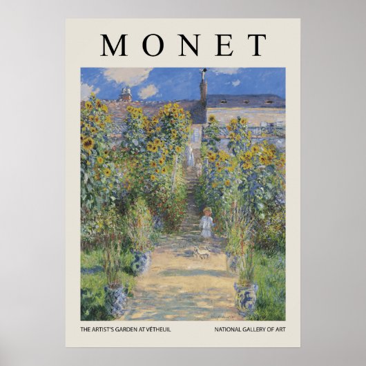 The Artists Garden At Vetheuil ポスター (正面)