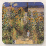 The Artist's Garden at Vetheuil by Claude Monet コースター<br><div class="desc">The Artist's Garden at Vetheuil (1880) by Claude Monet is a vintage impressionism fine art floral nature painting. A young girl is flanked by tall blooming yellow sunflower flowers during the summer season. A child is standing in a path in Monet's garden in Vetheuil (a suburb of Paris). About the...</div>