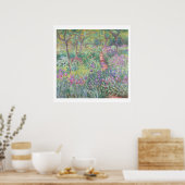 「THE ARTISTS GARDEN, GIVERNY」 1900クロード・モネ ポスター (キッチン)