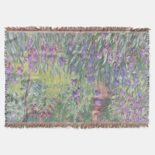 The Artist's Garden in Giverny by Claude Monet スローブランケット (正面)
