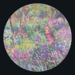 The Artist's Garden in Giverny by Claude Monet ラウンドシール<br><div class="desc">The Artist's Garden in Giverny by Claude Monet</div>