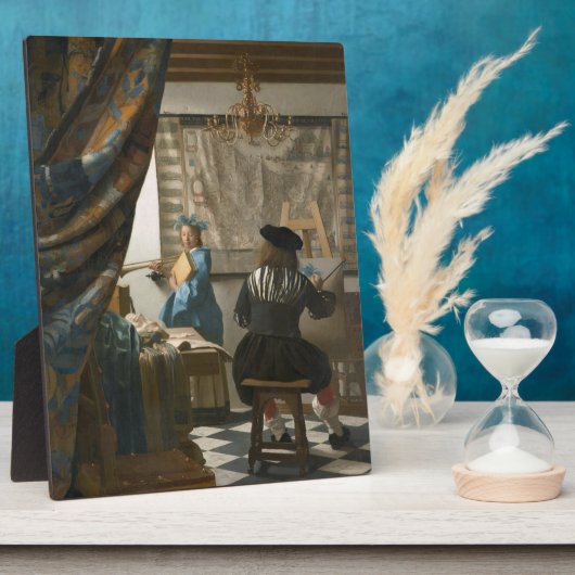 The Artist's Studio, c.1665-66 (キャンバス上の油) フォトプラーク (側面)