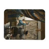 The Artist's Studio, c.1665-66 (キャンバス上の油) マグネット (横)