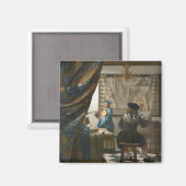 The Artist's Studio, c.1665-66 (キャンバス上の油) マグネット (正面/裏面)