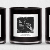 The Ashes My Enemies Funny Halloween Candle Label スクエアシール