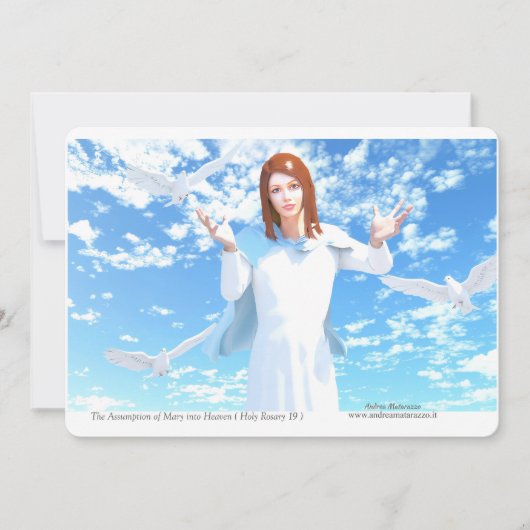 The Assumption of Mary into Heaven 招待状 (正面)