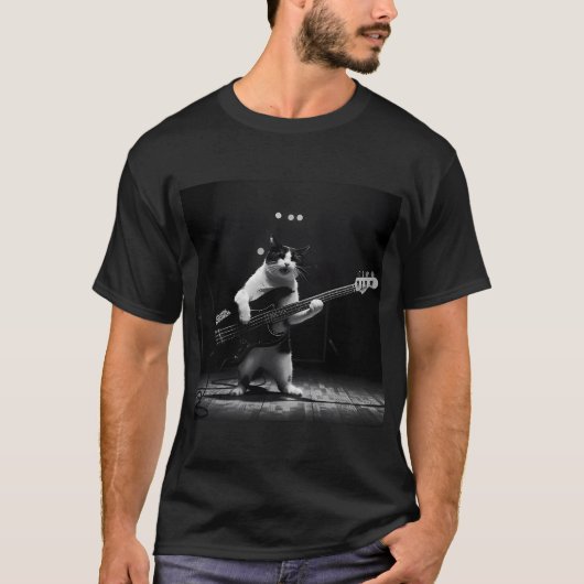 The Atomic Bass Cat: グランジ・ローエンド伝説、リズム- Tシャツ (正面)
