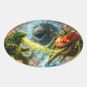 The attack of the Colossus mutant veggie oval stic 楕円形シール (正面)