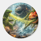 The attack of the Colossus mutant veggie round lar マグネット (正面)