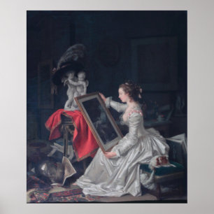 The Attentive Student - Fragonard ポスター