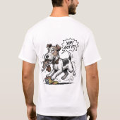 The Audacious Wire: Funny Fox Terrier Peekaboo Tシャツ (裏面)