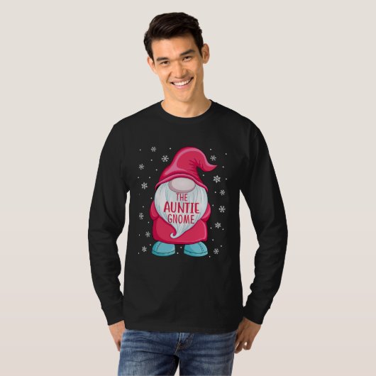 The Aunt Gnome Gnome Elf Christmas Aunt Matching Tシャツ (正面フル)