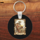 The Aunt Tarot Card Women Skeleton Aunty Book Love キーホルダー (正面)