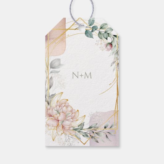 The Aureate Frame Floral Greenery Wedding  ギフトタグ (裏面)
