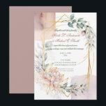The Aureate Frame Floral Greenery Wedding  招待状<br><div class="desc">Customize for your event</div>