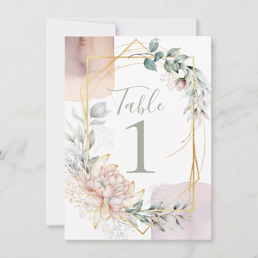 The Aureate Frame Floral Greenery Wedding  招待状 (正面)