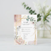 The Aureate Frame Floral Greenery Wedding R.S.V.P. 招待状 (スタンド正面)