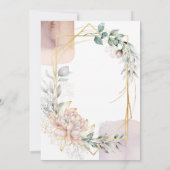 The Aureate Frame Mauve Floral Greenery Bridal  招待状 (裏面)