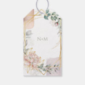 The Aureate Frame Mauve Floral Greenery Wedding  ギフトタグ (裏面)