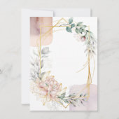 The Aureate Frame Mauve Floral Greenery Wedding  招待状 (裏面)