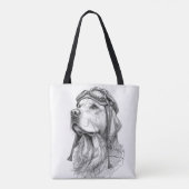 The Aviator: Marble Retriever Pet Tote Bag トートバッグ (裏面)