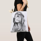 The Aviator: Marble Retriever Pet Tote Bag トートバッグ (クローズアップ)