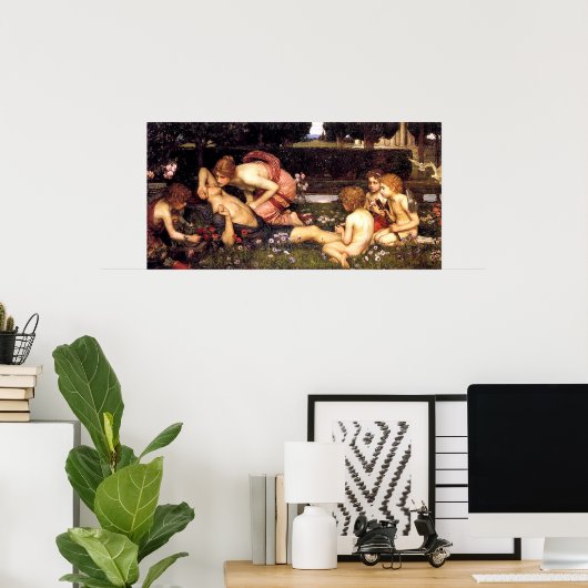 The Awakening of Adonis by John William Waterhouse ポスター (ホームオフィス)