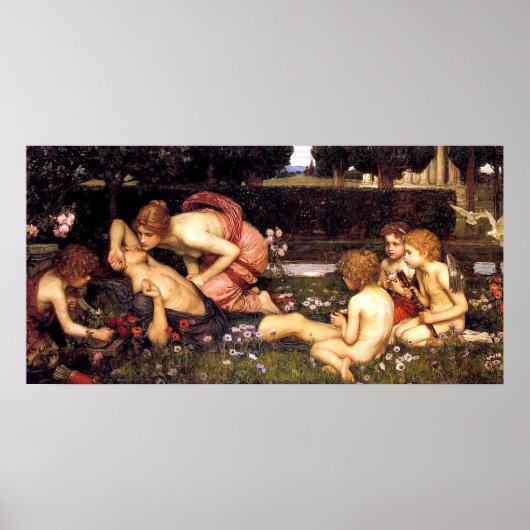 The Awakening of Adonis by John William Waterhouse ポスター (正面)
