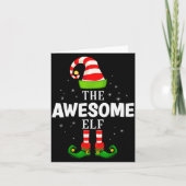 The Awesome Elf Christmas Pjs Matching Pajama  カード (正面)
