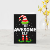 The Awesome Elf Christmas Pjs Matching Pajama  カード (黄色い花)