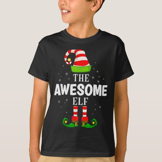 The Awesome Elf Christmas Pjs Matching Pajama  Tシャツ (正面)