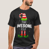 The Awesome Elf Christmas Pjs Matching Pajama  Tシャツ (正面)