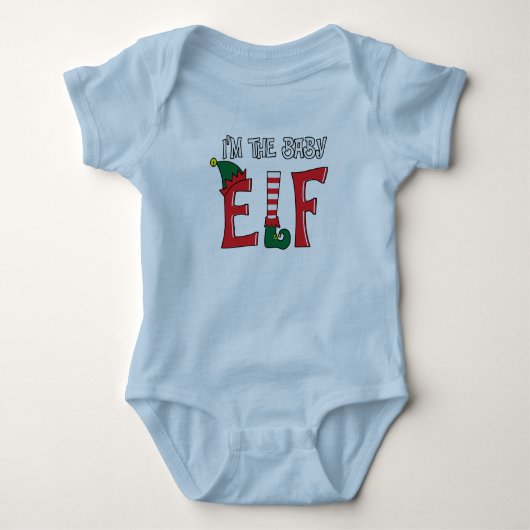The Baby Elf Family Matching Christmas Pajama Gift ベビーボディスーツ (正面)
